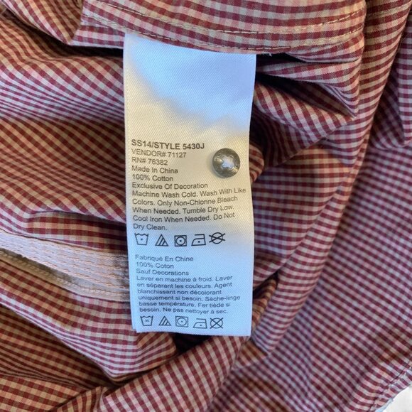 Timberland Women’s Slim Fit Button-Up Shirt – Red Check – Size 4 Stretch Cotton - Picture 6 of 6